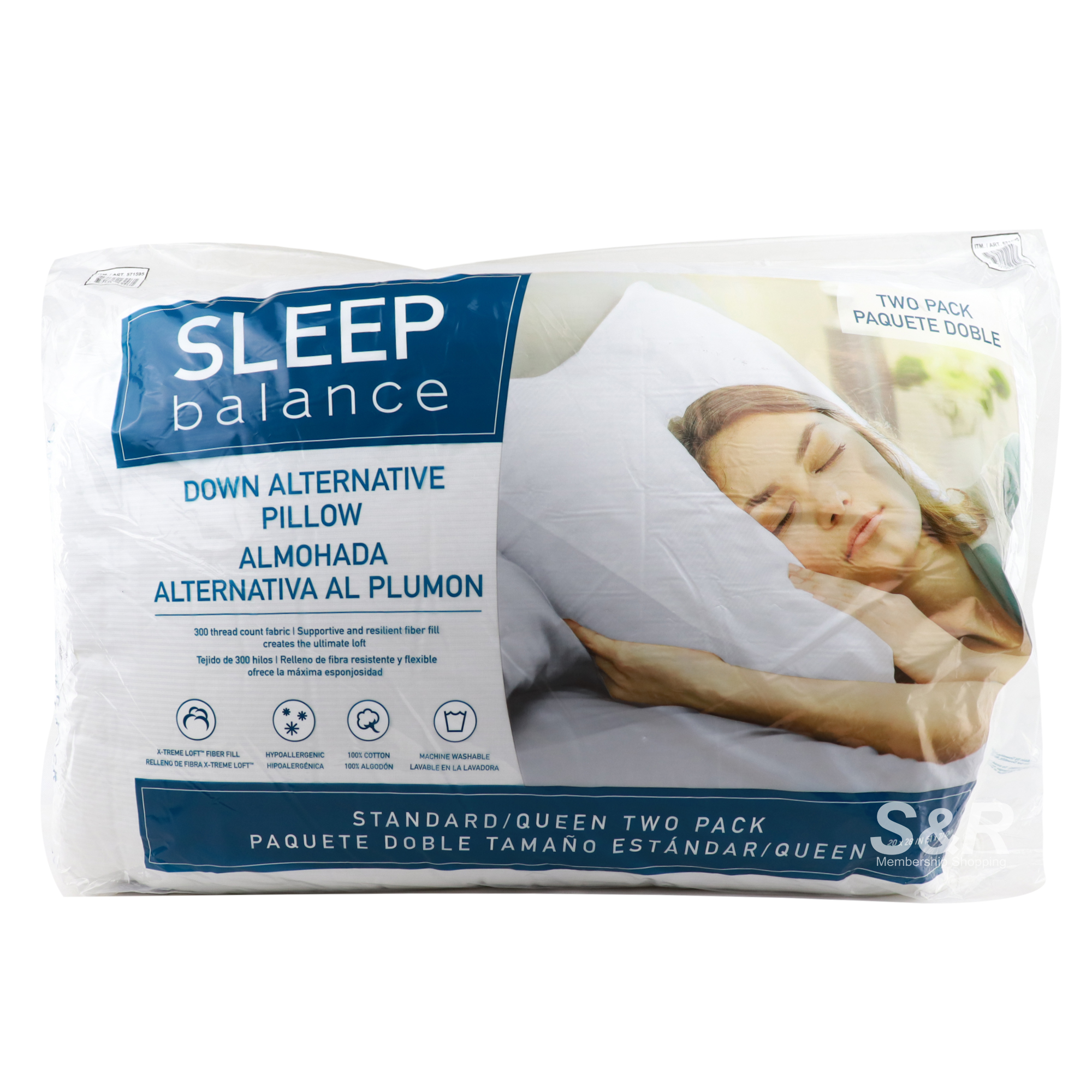 Sleep Balance Down Alternative Pillow Standard Queen Size 2pcs Sleep Balance Down Alternative Pillow Standard Queen Size 2pcs